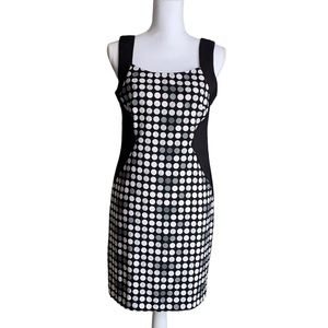 Ronni Nicole Black and White Polka Dot Sleeveless Dress Size 6P